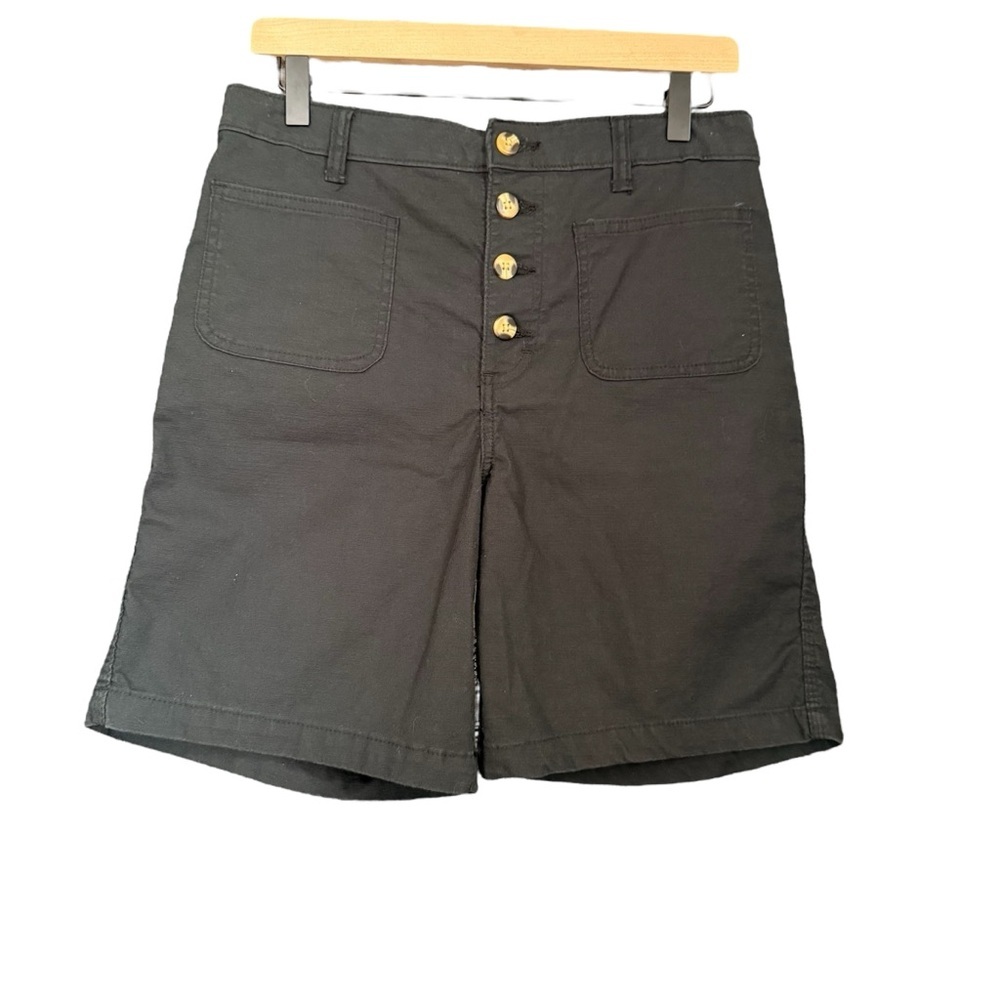 Lee High-Waist Black Button-Front Cargo Shorts